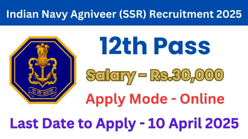 Indian Navy Agniveer (SSR) Recruitment 2025