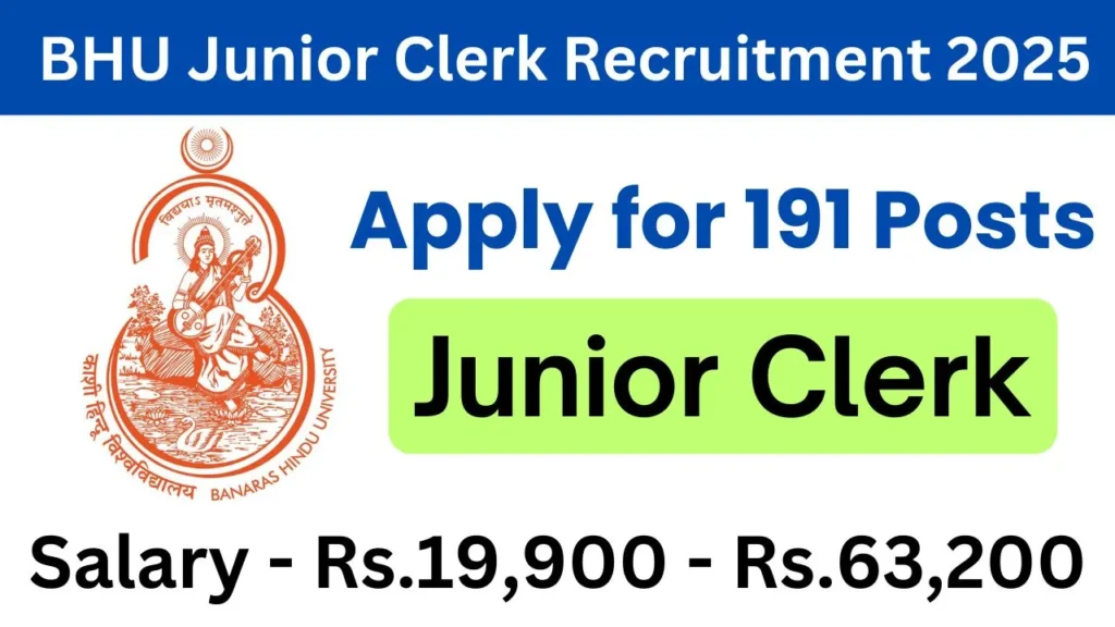 bHU junior clerk recruitment 2025