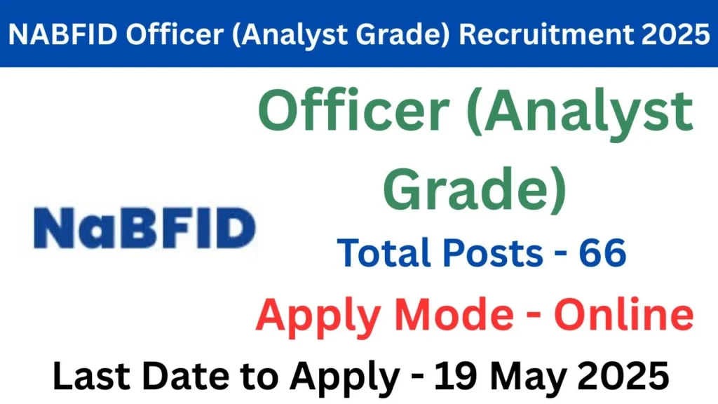 NABFID Officer (Analyst Grade) Recruitment 2025