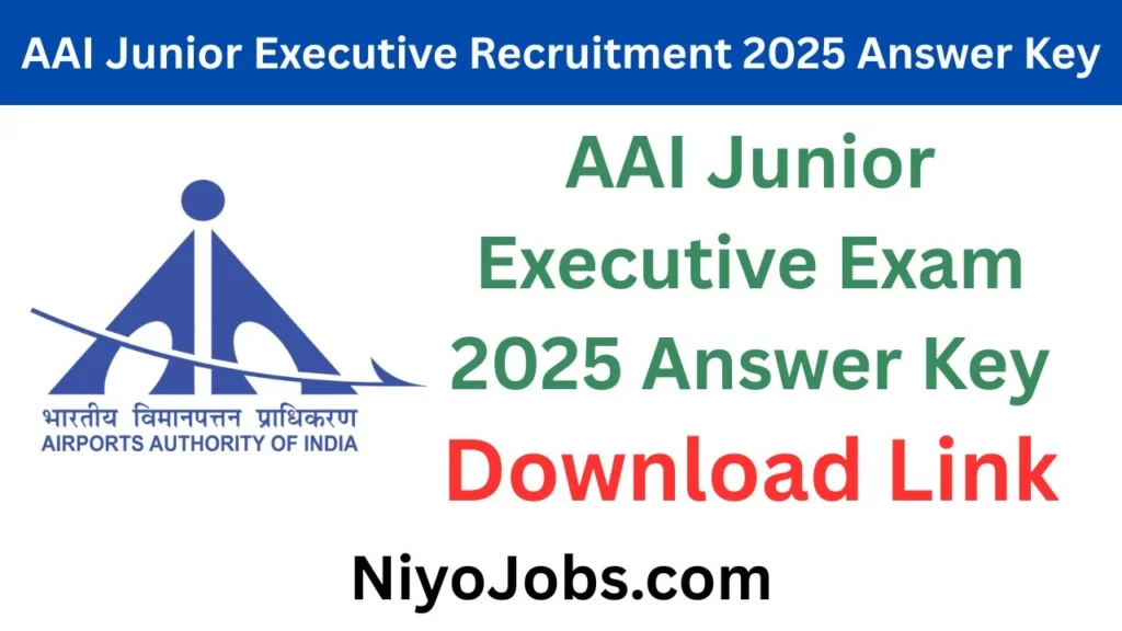 AAI Junior Executive Recruitment 2025 Answer Key