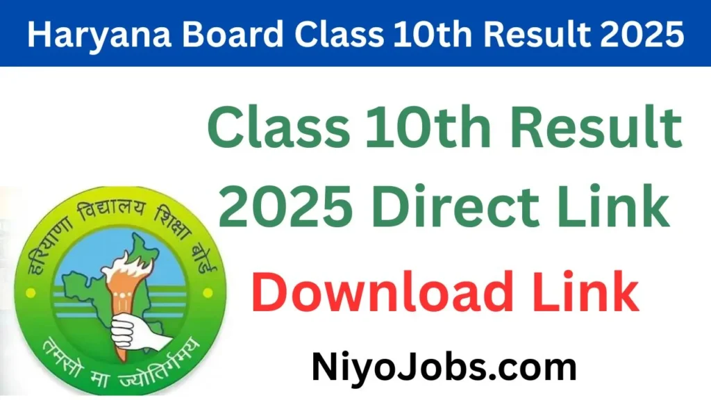 Haryana Board Class 10th Result 2025