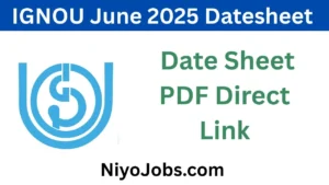 IGNOU June 2025 Datesheet