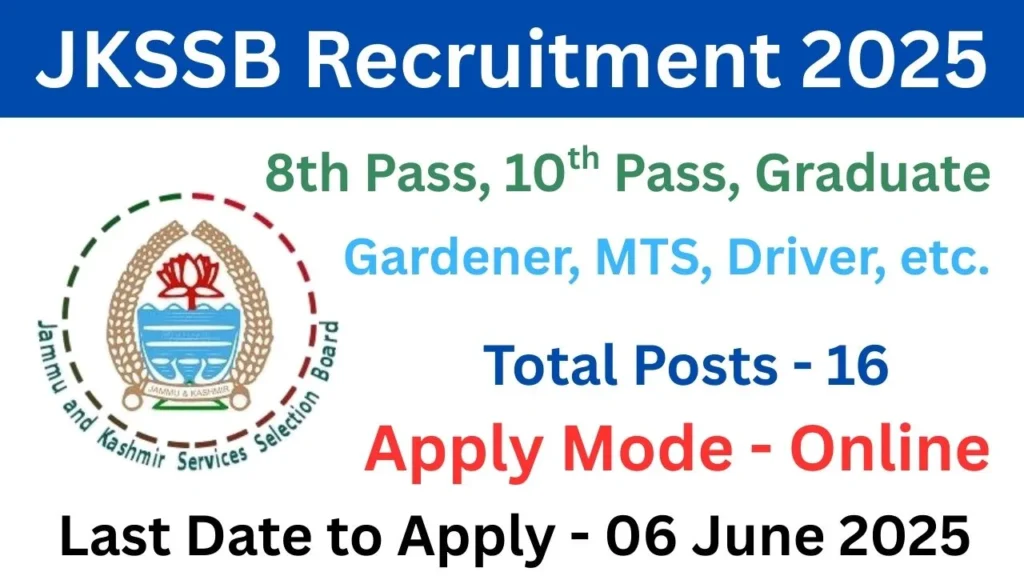 JKSSB Recruitment 2025