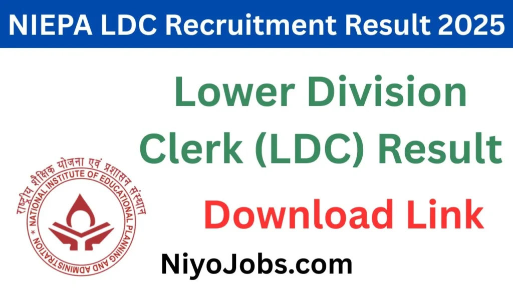 NIEPA LDC Recruitment Result 2025