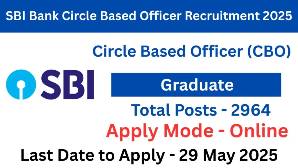 SBI Bank Circle Based Officer Recruitment 2025
