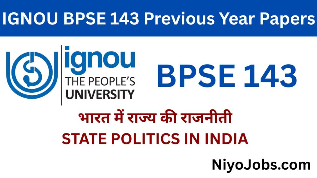 IGNOU BPSE 143 Previous Year Question Papers