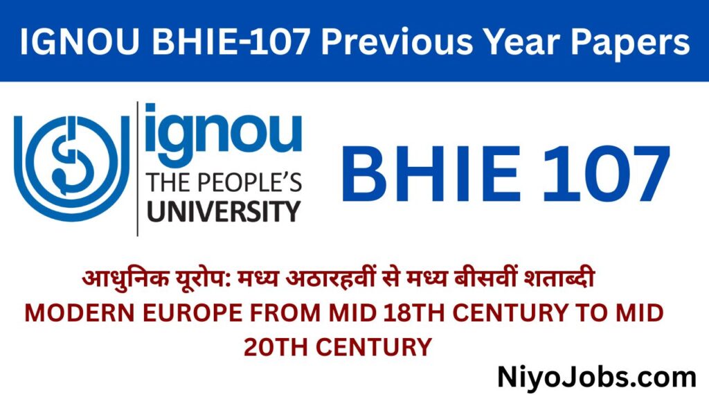 IGNOU BHIE 107 Previous Year Papers
