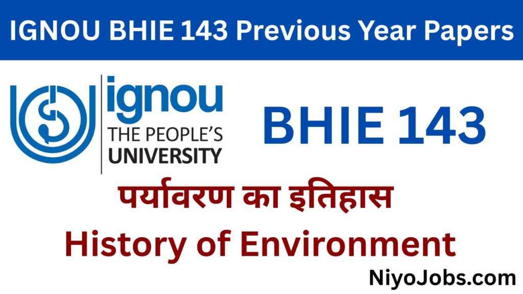 IGNOU BHIE 143 Previous Year Question Papers