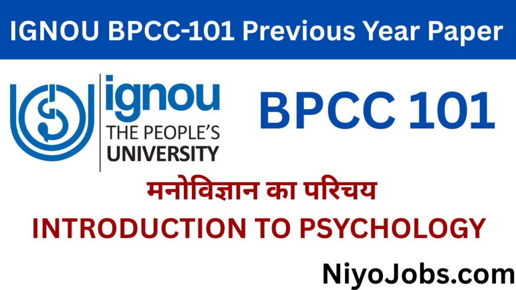 IGNOU BPCC 101 Previous Year Papers