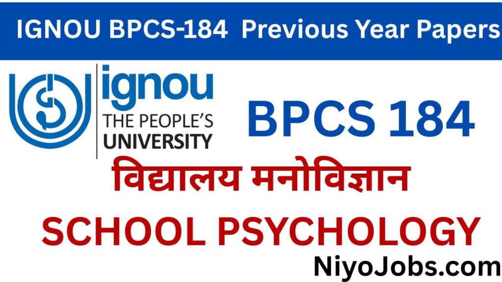 IGNOU BPCS 184 Previous Year Papers