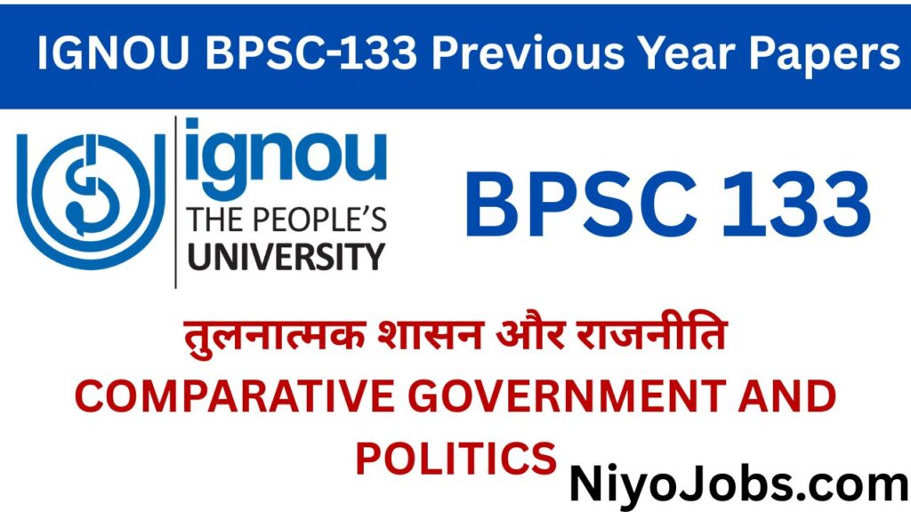 IGNOU BPSC 133 Previous Year Papers