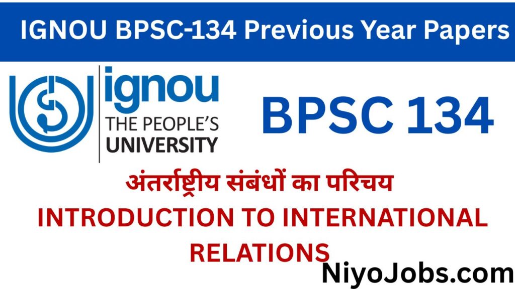 IGNOU BPSC 134 Previous Year Papers