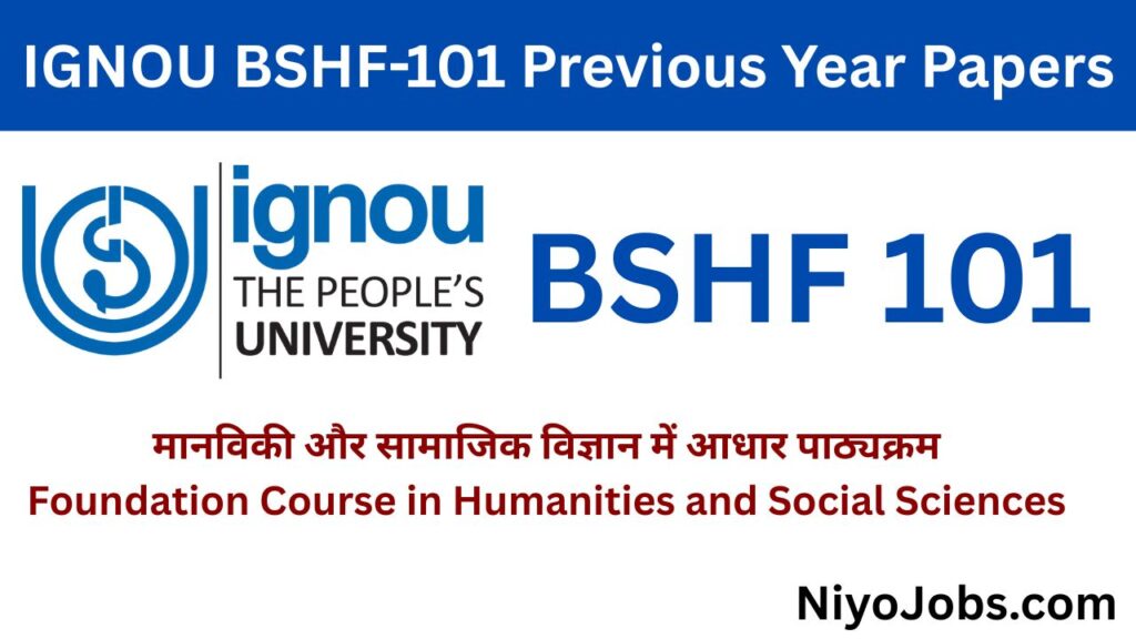 IGNOU BSHF 101 Previous Year Question Papers