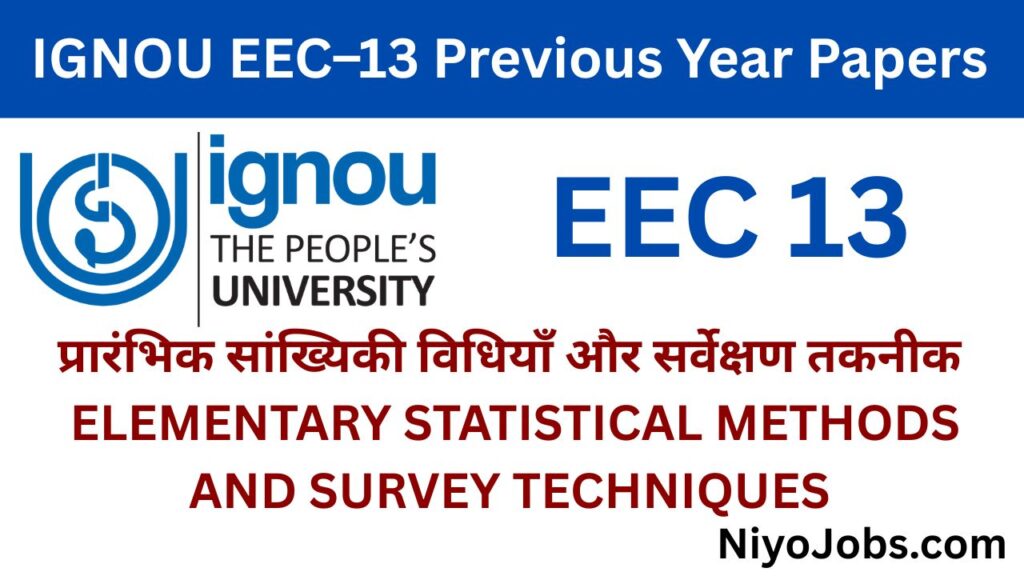 IGNOU EEC 13 Previous Year Papers