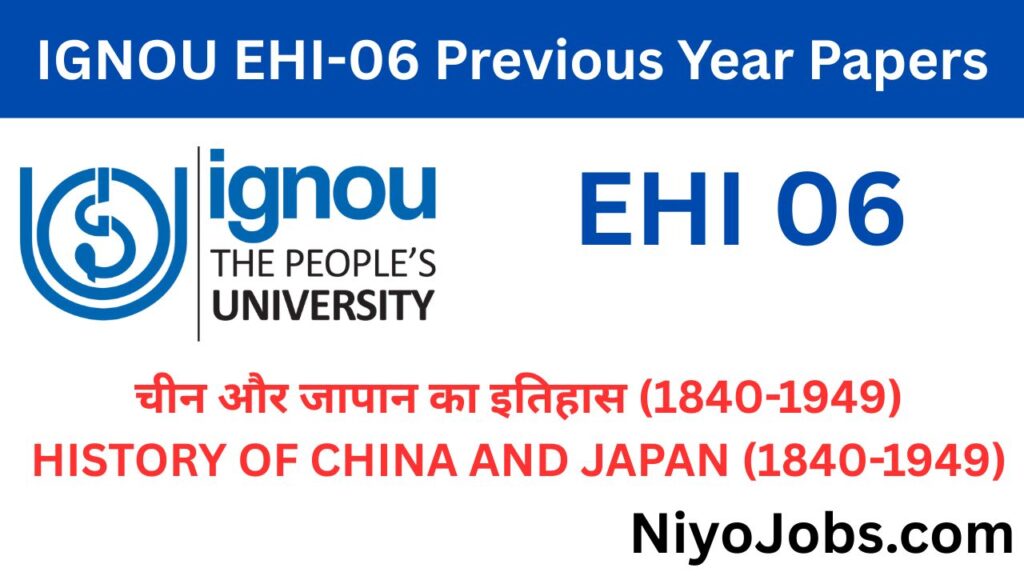 IGNOU EHI 06 Previous Year Papers