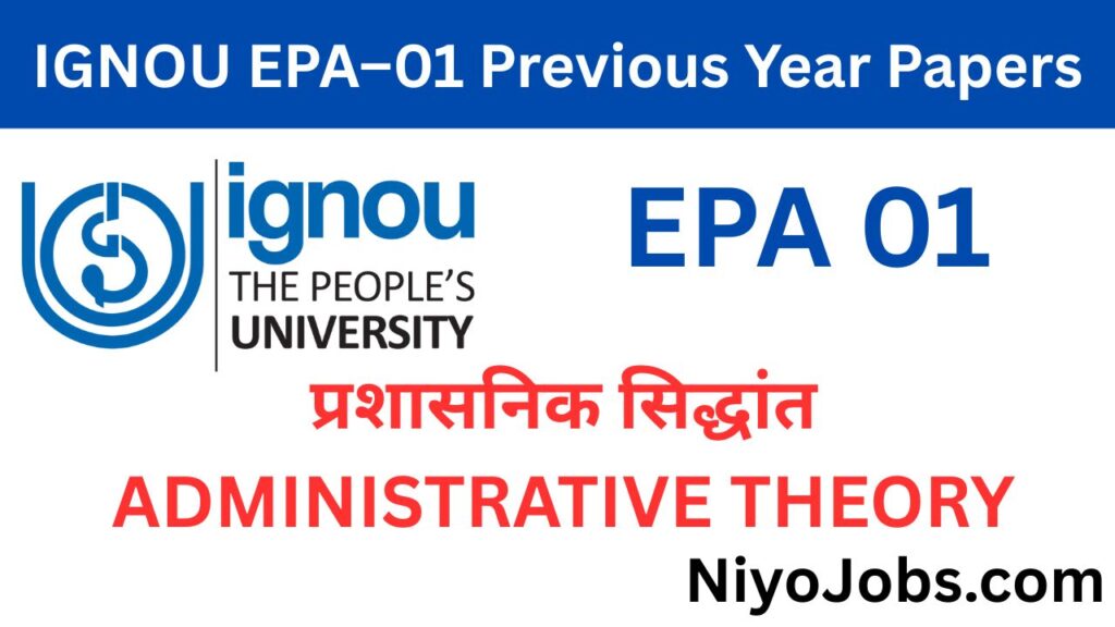 IGNOU EPA 01 Previous Year Papers