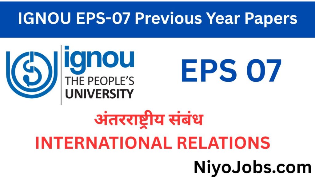 IGNOU EPS 07 Previous Year Papers