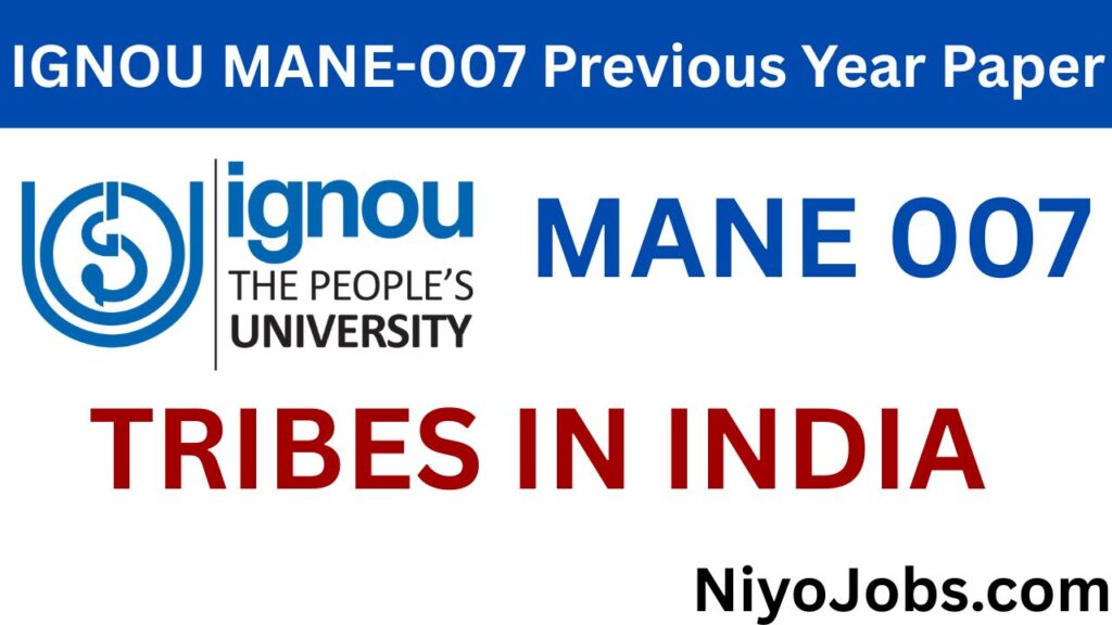 IGNOU MANE 007 Previous Year Papers