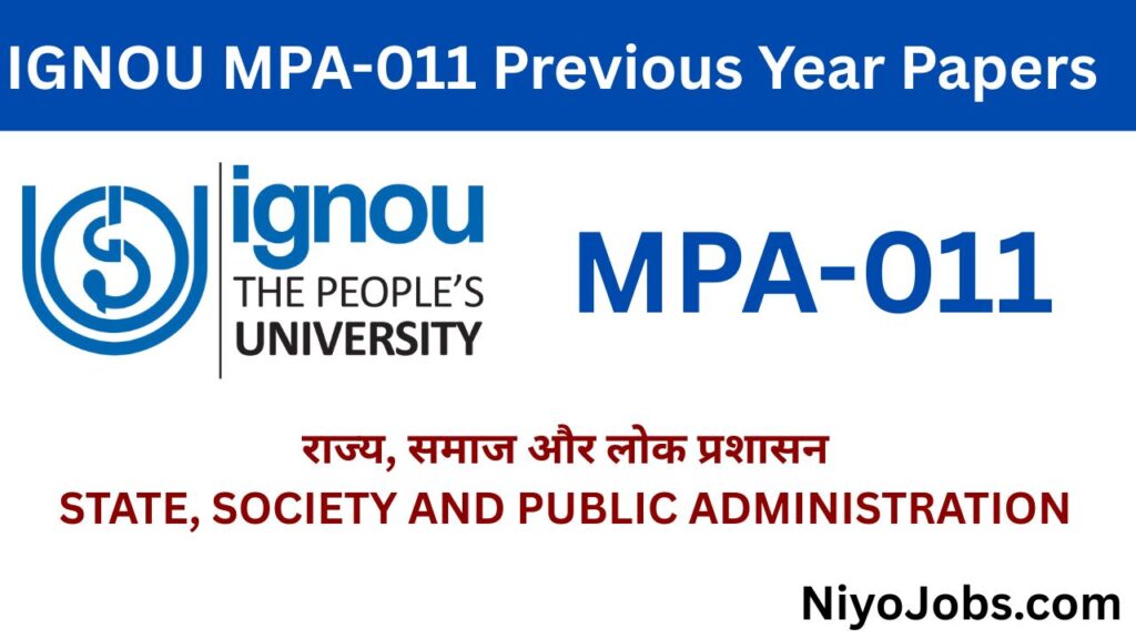 IGNOU MPA 011 Previous Year Question Papers