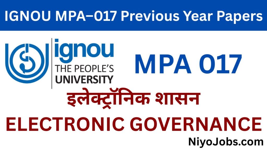 IGNOU MPA 017 Previous Year Papers