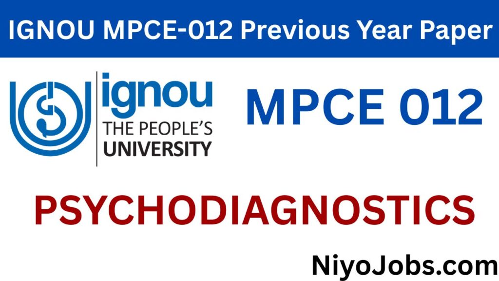 IGNOU MPCE 012 Previous Year Papers