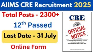 AIIMS CRE Group B & C Recruitment 2025