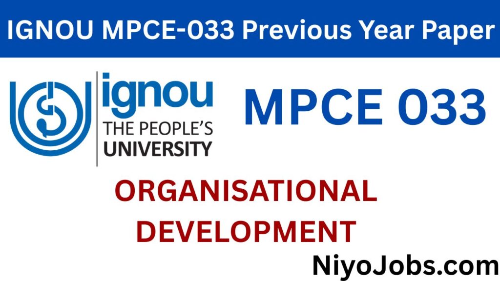 IGNOU MPCE 033 Previous Year Papers