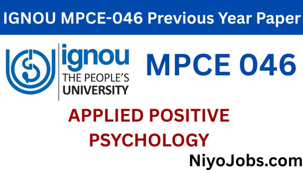IGNOU MPCE 046 Previous Year Papers